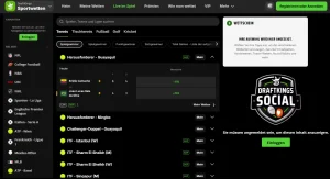 Live In-Game Bereich von DraftKings mit Spielständen und wechselnden Wettquoten